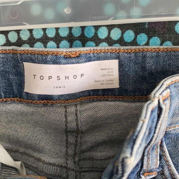 TOPSHOP blue skinny jeans high rise - Picture 2 of 3